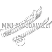 Ligier JS50/JS50L/JS60 CHIC aizmugurējā bampera kreisās puses dekoratīvā apdare (hromēta)