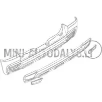 Ligier JS50/JS50L/JS60 CHIC aizmugurējā bampera labā dekoratīvā apdare (hromēta)