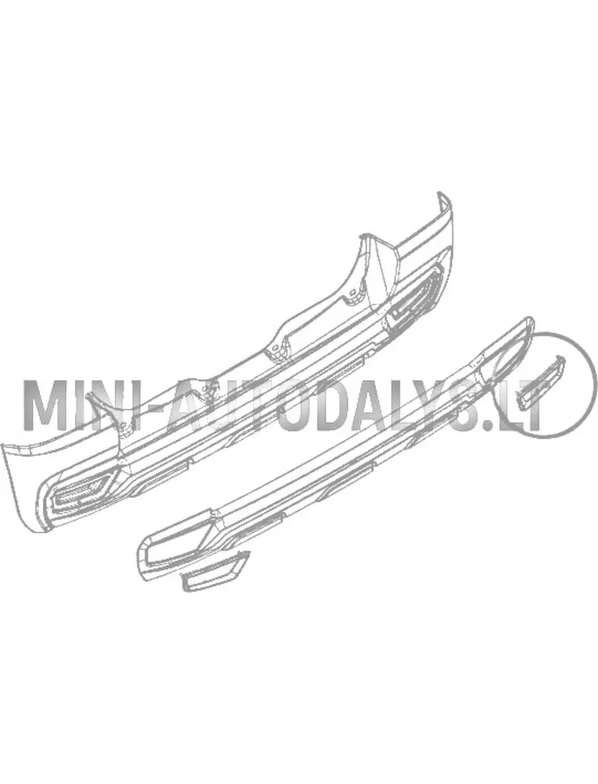 Ligier JS50/JS50L/JS60 CHIC aizmugurējā bampera labā dekoratīvā apdare (hromēta)