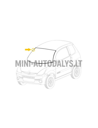 Aixam 2005-2010 priekšējā stikla blīvgumija