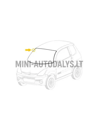 Aixam 2005-2010 priekšējā stikla blīvgumija