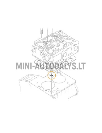 Cilindra galvas blīve ar gredzenblīvi "Aixam Kubota