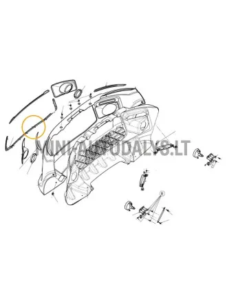 Centrālā reste, hromēts priekšējais bamperis Ligier JS50/JS50L Ph1