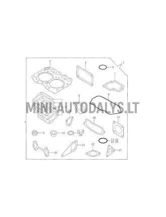 Yanmar galvas blīvju komplekts