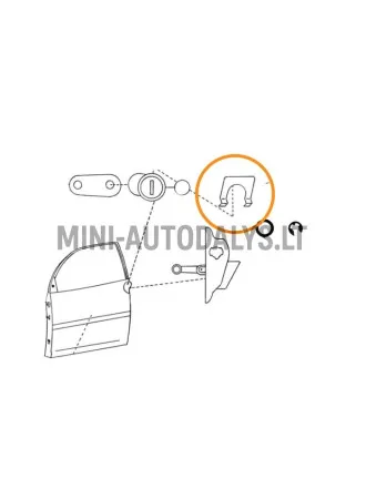 "Aixam" durvju slēdzenes stiprinājuma skava