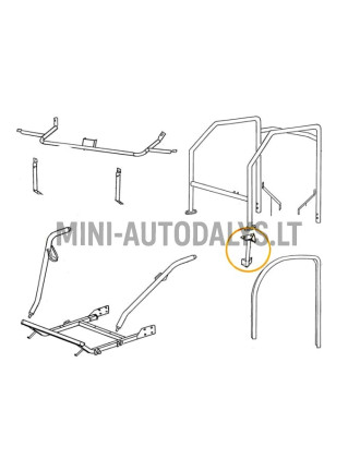 Savienojuma kronšteins šasijas labajā pusē Aixam MEGA2