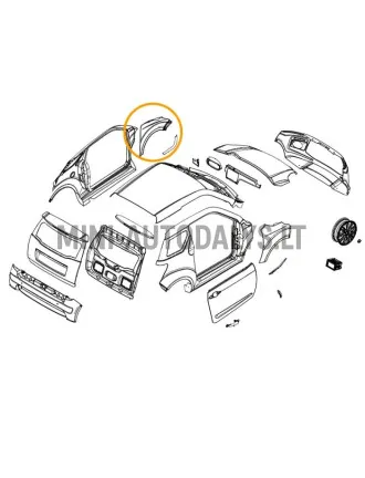 Kreisais priekšējais spārns Ligier JS50/JS50L Ph1 Blueline