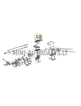 Pārslēgšanas rokturis Ligier JS50/JS50L (melns)