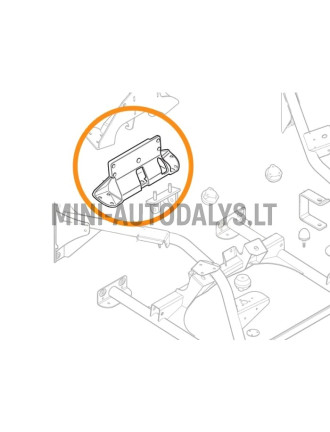 Aizmugurējais dzinēja stiprinājums Microcar (Lombardini 502 Progress)