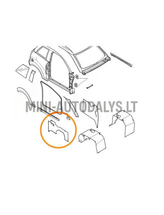 Microcar M8 iekšējais labais aizmugurējais spārns