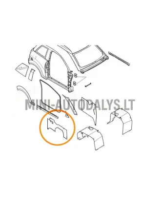 Microcar M8 iekšējais labais aizmugurējais spārns