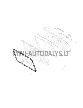 Aizmugurējo durvju gumijas blīve Ligier JS50 / JS50L