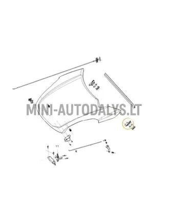 Ligier / Microcar dzinēja pārsega eņģes