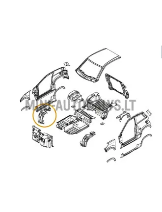 Dubļu sargs priekšējais labais Ligier JS60