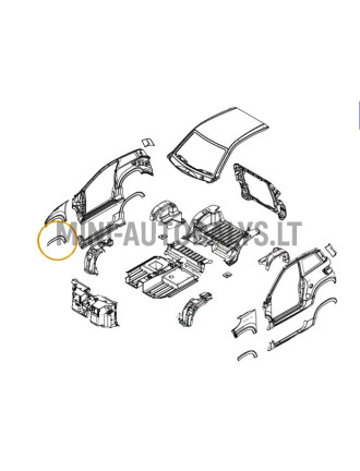 Priekšējais labais spārns Ligier JS60 CHIC