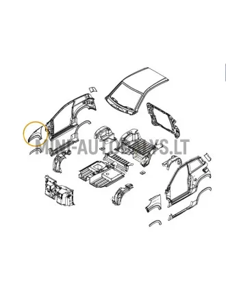 Labais priekšējais spārns Ligier JS60 (perlamutra balts)