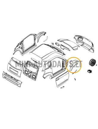 Priekšējais labais spārns Ligier JS50/JS50L Ph1 Blueline