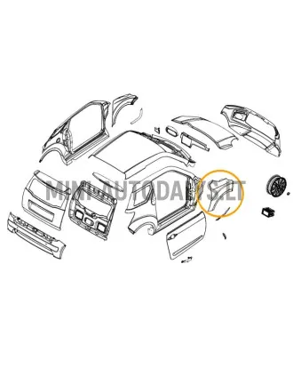 Priekšējais labais spārns Ligier JS50/JS50L Ph1 Blueline