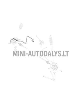 Priekšējā labā bremžu šļūtene Microcar / Ligier