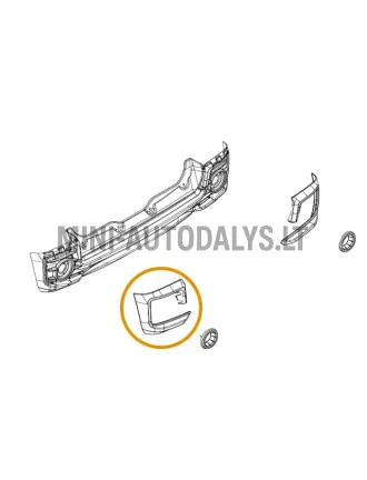 Aizmugurējā bampera kreisās puses pārsegs Ligier JS60 Sport Ultimate (Toledo sarkans)