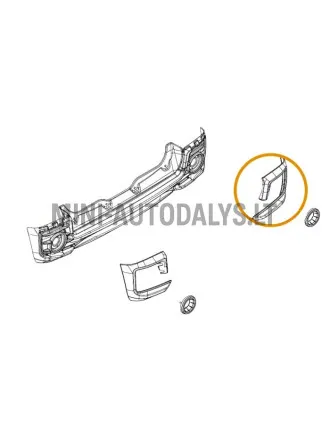 Aizmugurējā bampera labās puses pārsegs Ligier JS60 Sport Ultimate (reefblue)