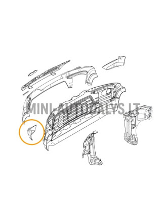 Ligier JS60 Sport Ultimate priekšējā bufera kreisās puses spoileris (melns)