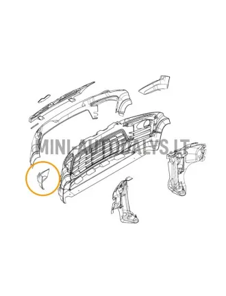 Ligier JS60 Sport Ultimate priekšējā bufera kreisās puses spoileris (melns)