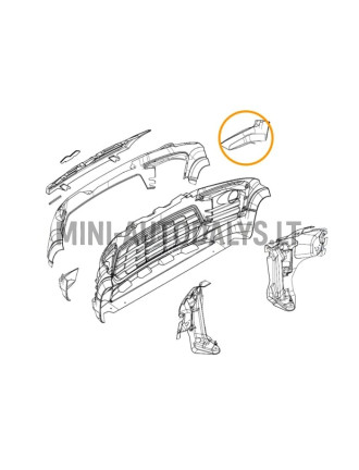 Labā priekšējā bufera spoileris Ligier JS60 Sport Ultimate (reefblue)