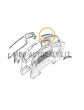 Dekoratīvā apdare zem priekšējā luktura Ligier JS50/JS50L Ph1