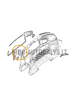 Dekoratīvā apdare zem priekšējā luktura Ligier JS50/JS50L Ph1