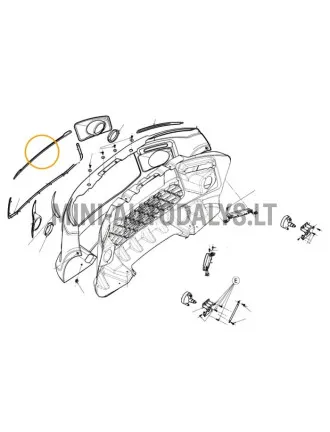 Priekšējā bufera dekoratīvā apdare Ligier JS50/JS50L Ph1