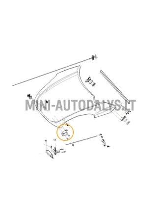 Ligier JS50 / JS50L Ph1 piekabes āķa vāciņš