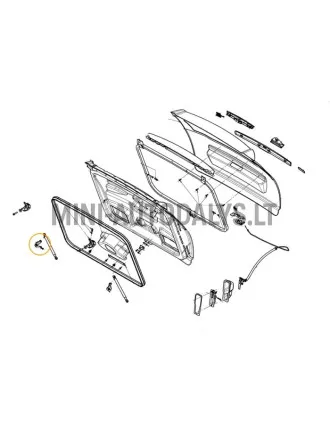 Ligier JS50/JS50L labās puses aizmugurējo durvju amortizators