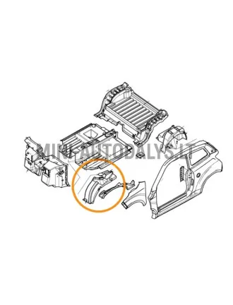 Ligier JS50 / JS50L ph1 kreisās puses priekšējā riteņa arka