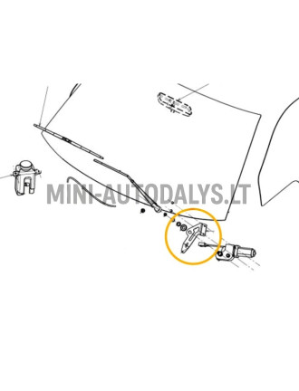 Priekšējā vējstikla tīrītuvų motora turētājs Ligier JS50/JS50L Ph1