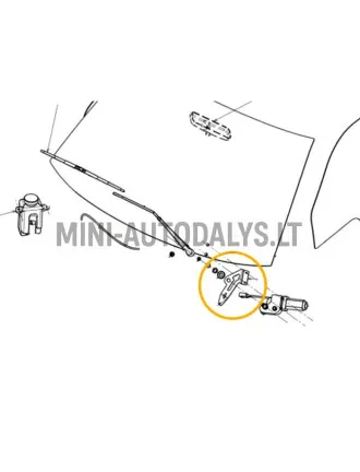 Priekšējā vējstikla tīrītuvų motora turētājs Ligier JS50/JS50L Ph1