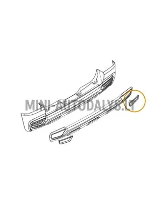 Ligier JS50/JS50L/JS60 CHIC aizmugurējā bampera labā dekoratīvā apdare (hromēta)