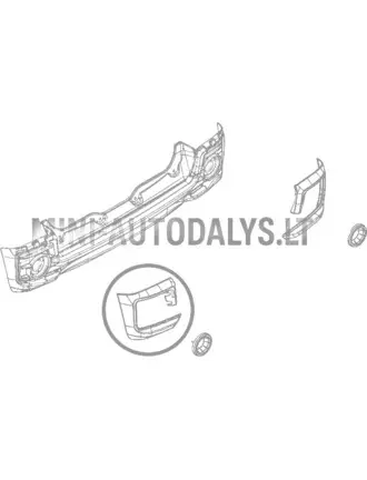 Ligier JS60 Sport Ultimate aizmugurējā bufera kreisās puses pārsegs (perlamutra balts)