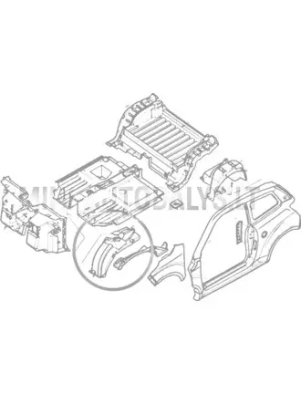 Ligier JS50 / JS50L ph1 kreisās puses priekšējā riteņa arka