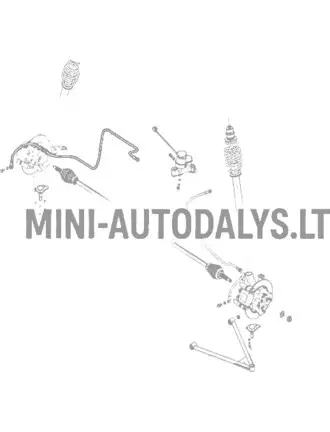 Priekšējā labā bremžu šļūtene Microcar / Ligier