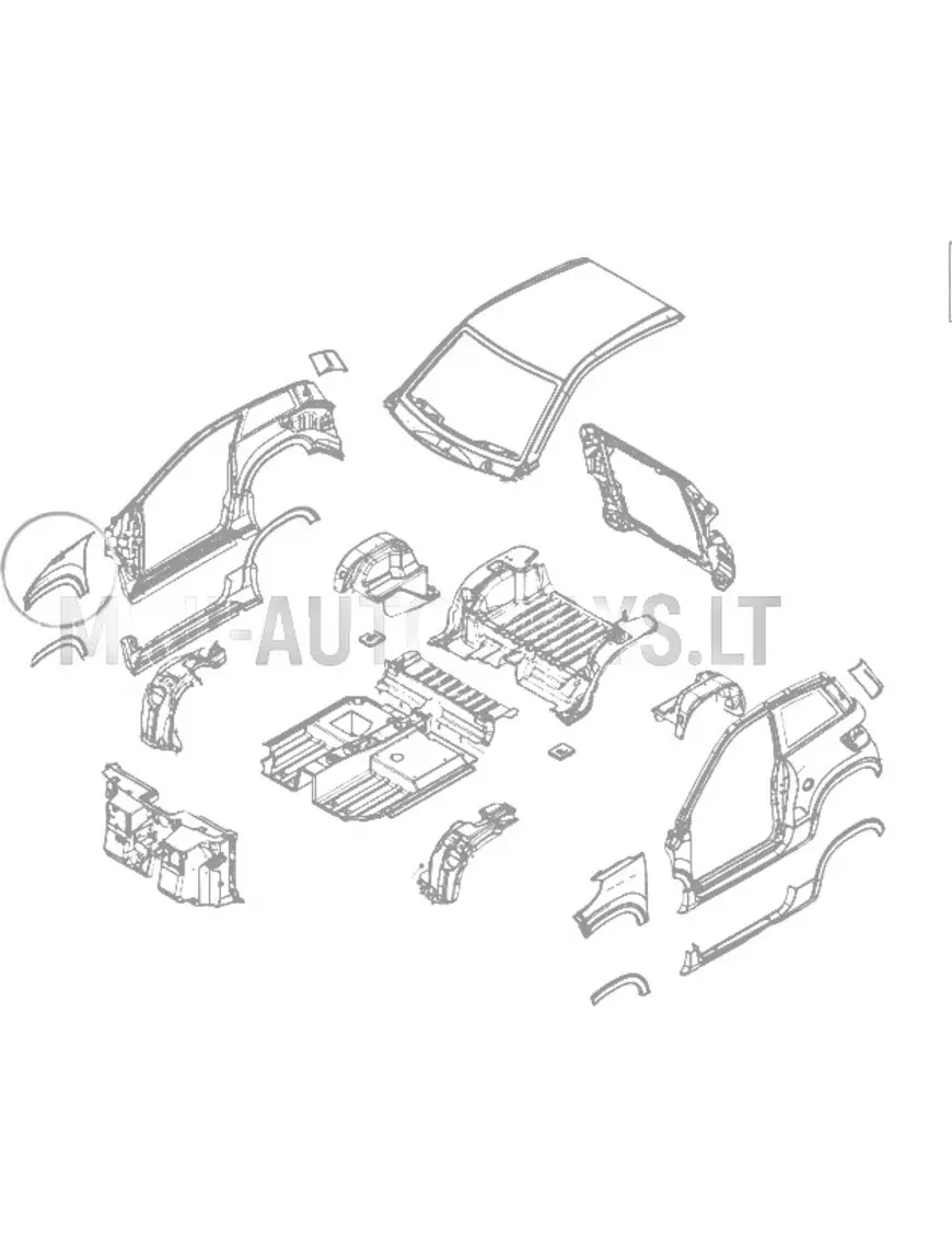 Labais priekšējais spārns Ligier JS60 (perlamutra balts)